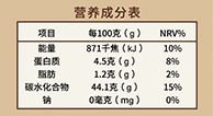 營養(yǎng)成分表